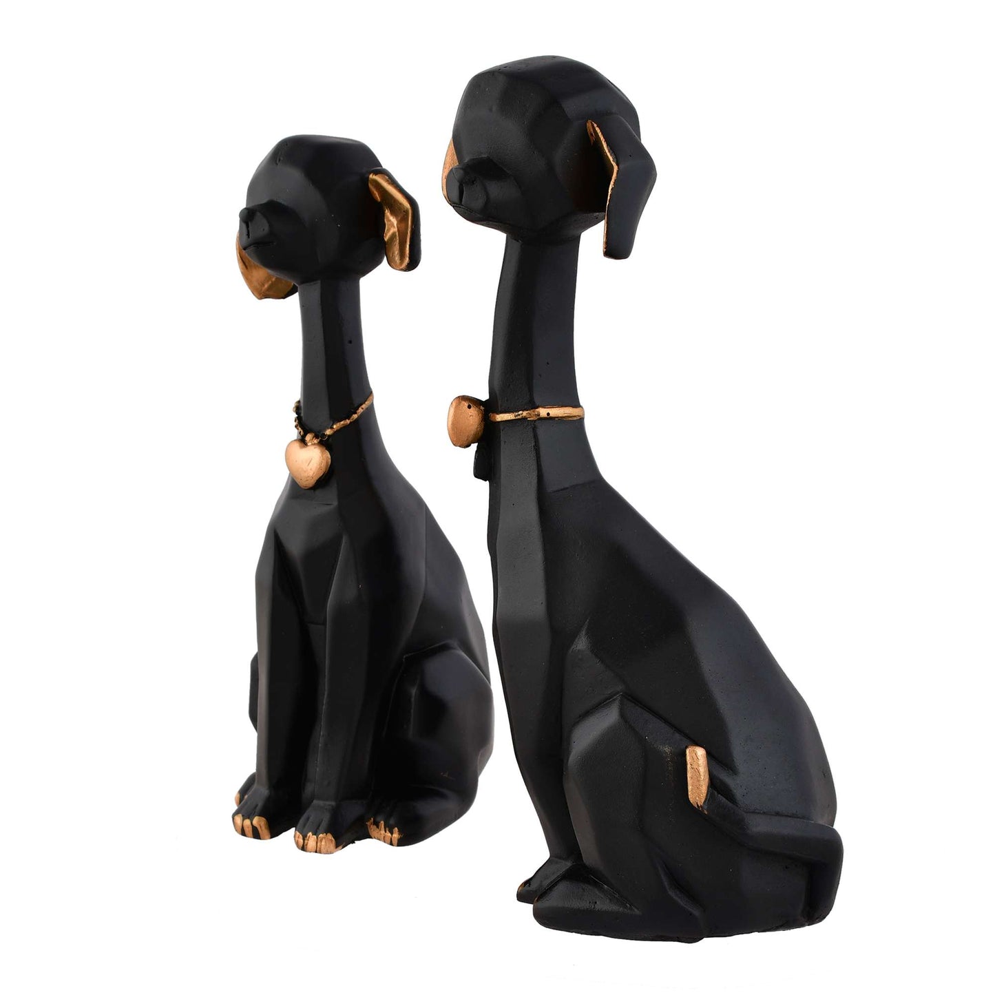 Adorable Dog Couple Figurine Set – Modern Minimalist Home Decor