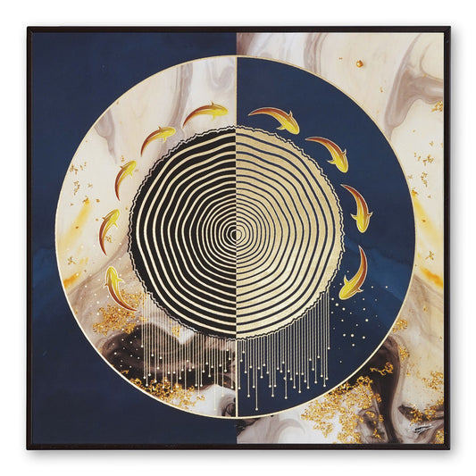 Golden Horizon – Artistic Modern Abstract Wall Art