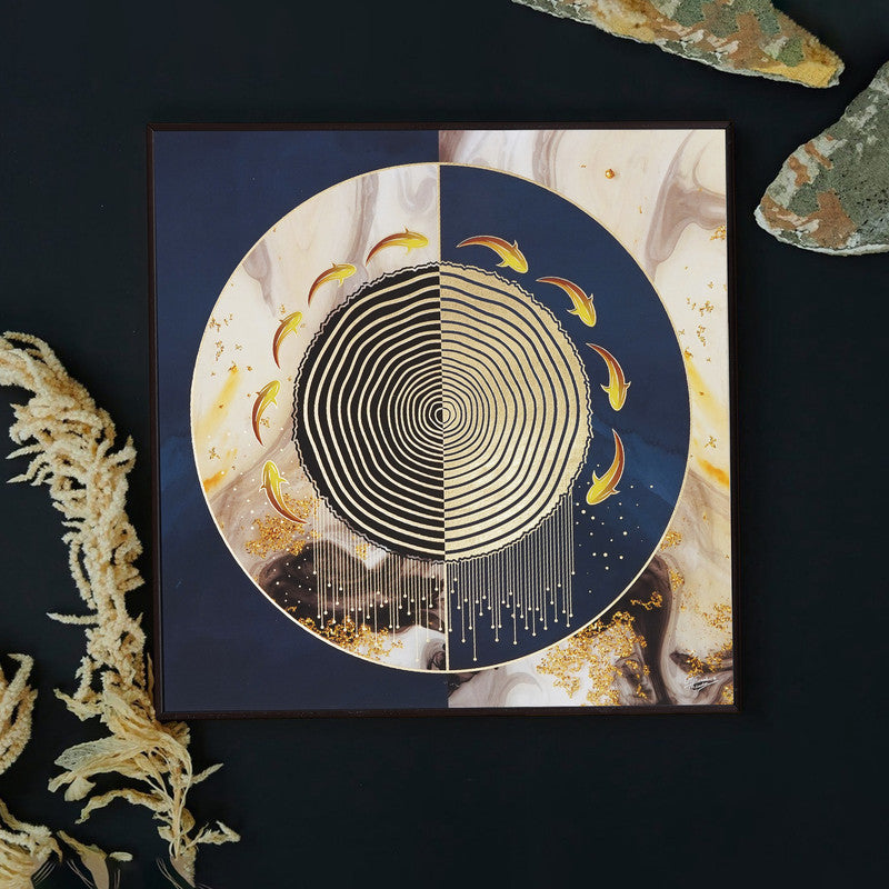 Golden Horizon – Artistic Modern Abstract Wall Art