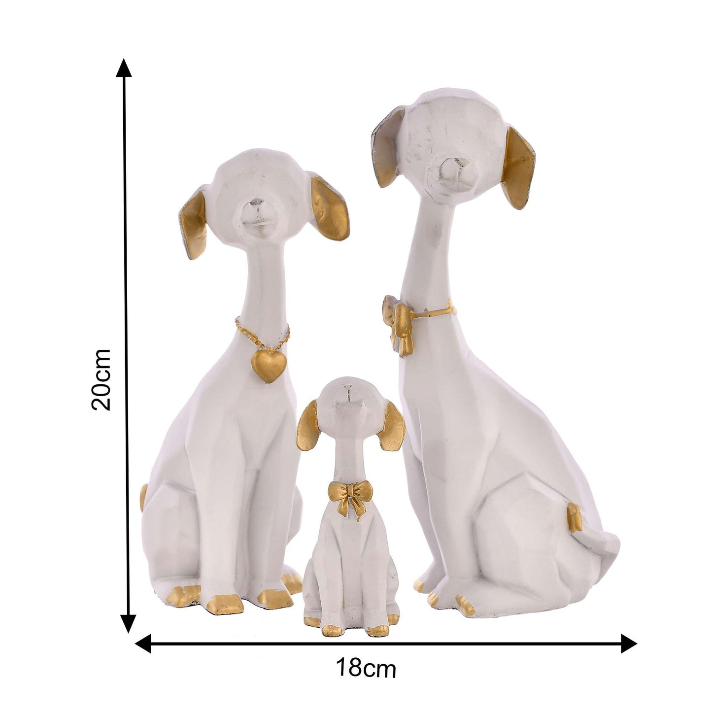 Adorable Dog Family Figurine Set – Modern Minimalist Home Decor