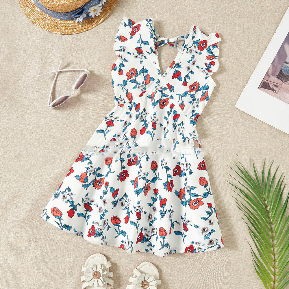Blossom Breeze: Mother-Daughter Matching Floral Dress Set