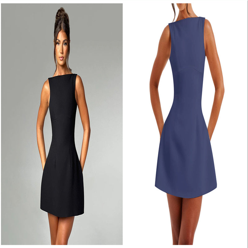 Slim-fitting Backless Summer Sleeveless Short Dress