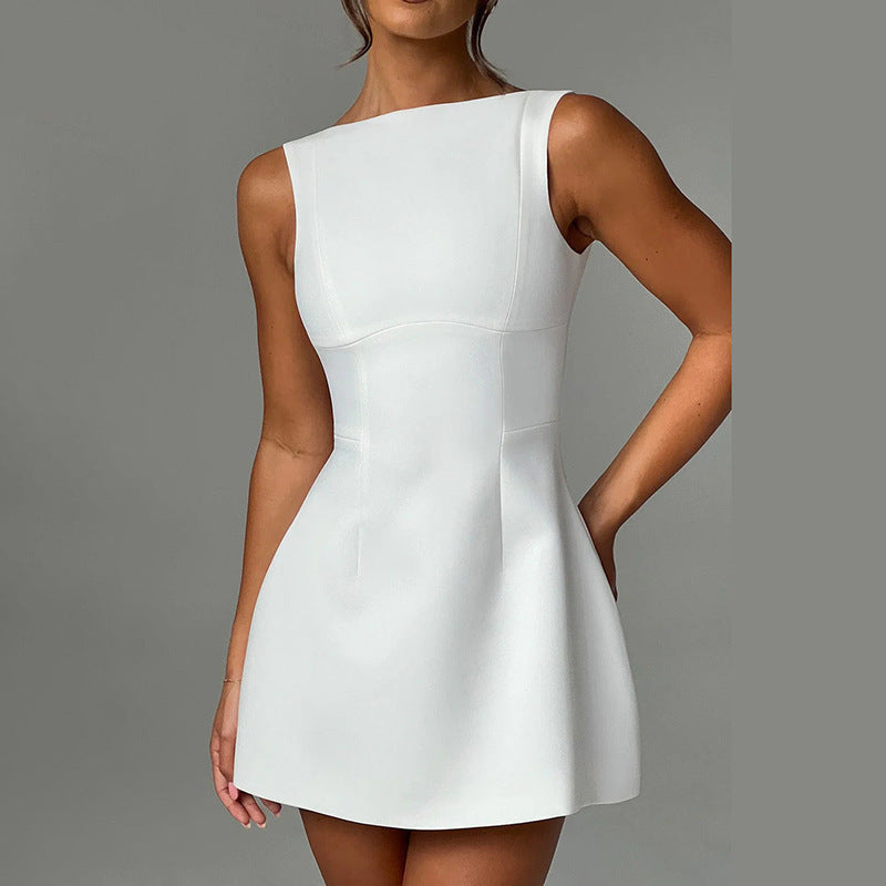 Slim-fitting Backless Summer Sleeveless Short Dress