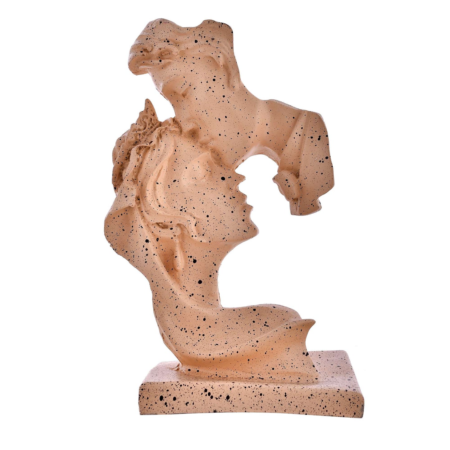 Abstract Romantic Couple Face Sculpture – Modern Art Home Decor