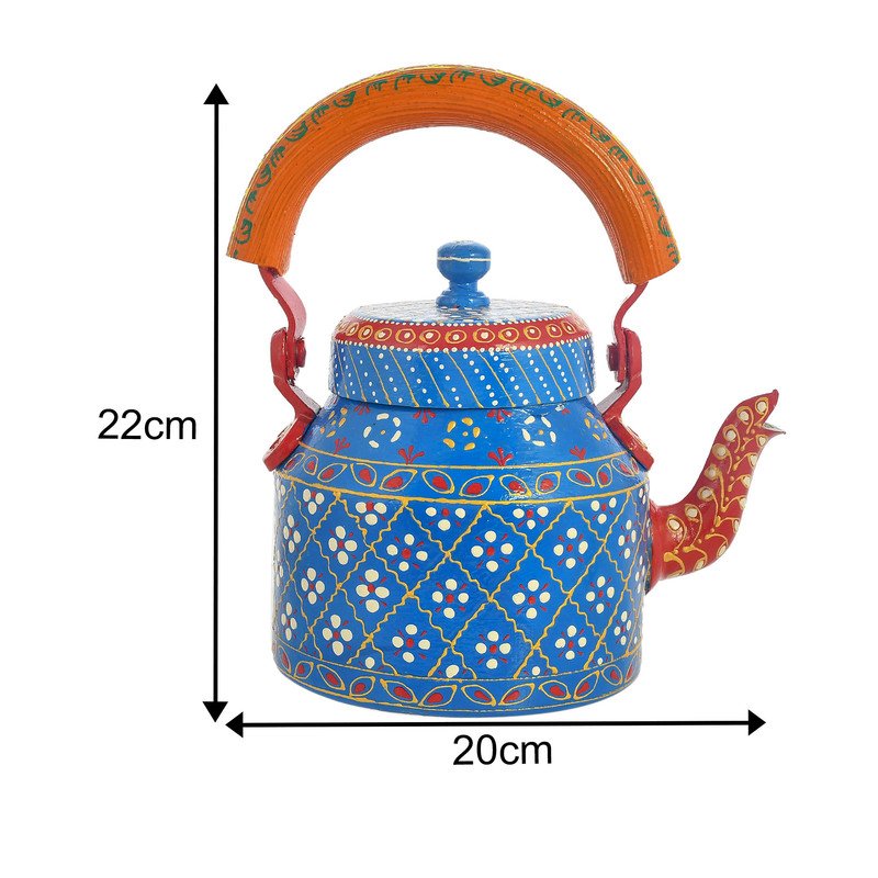 Handcrafted Tea Kettle & Glass Set (Set of 6 Glasses)