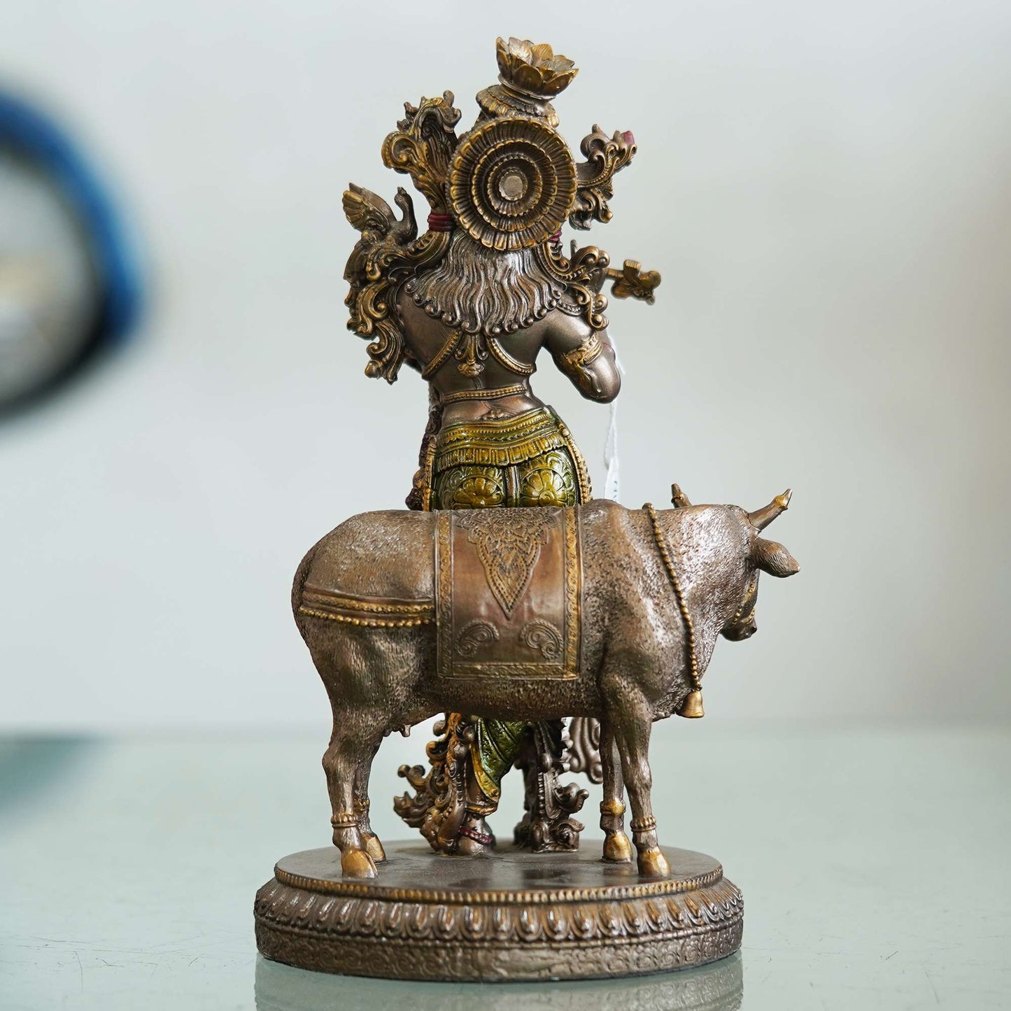Divine Brass Krishna with Cow Statue – Symbol of Love, Compassion, and Prosperity