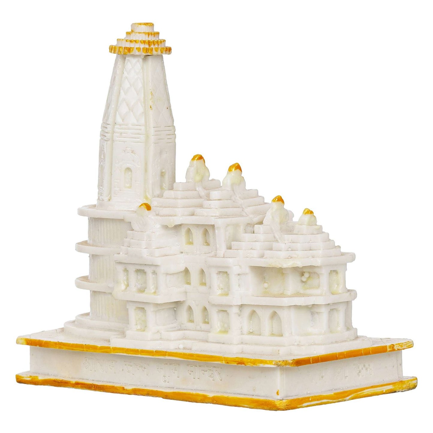 Replica of Ayodhya Ram Mandir – Decorative White Marble Finish Temple Model