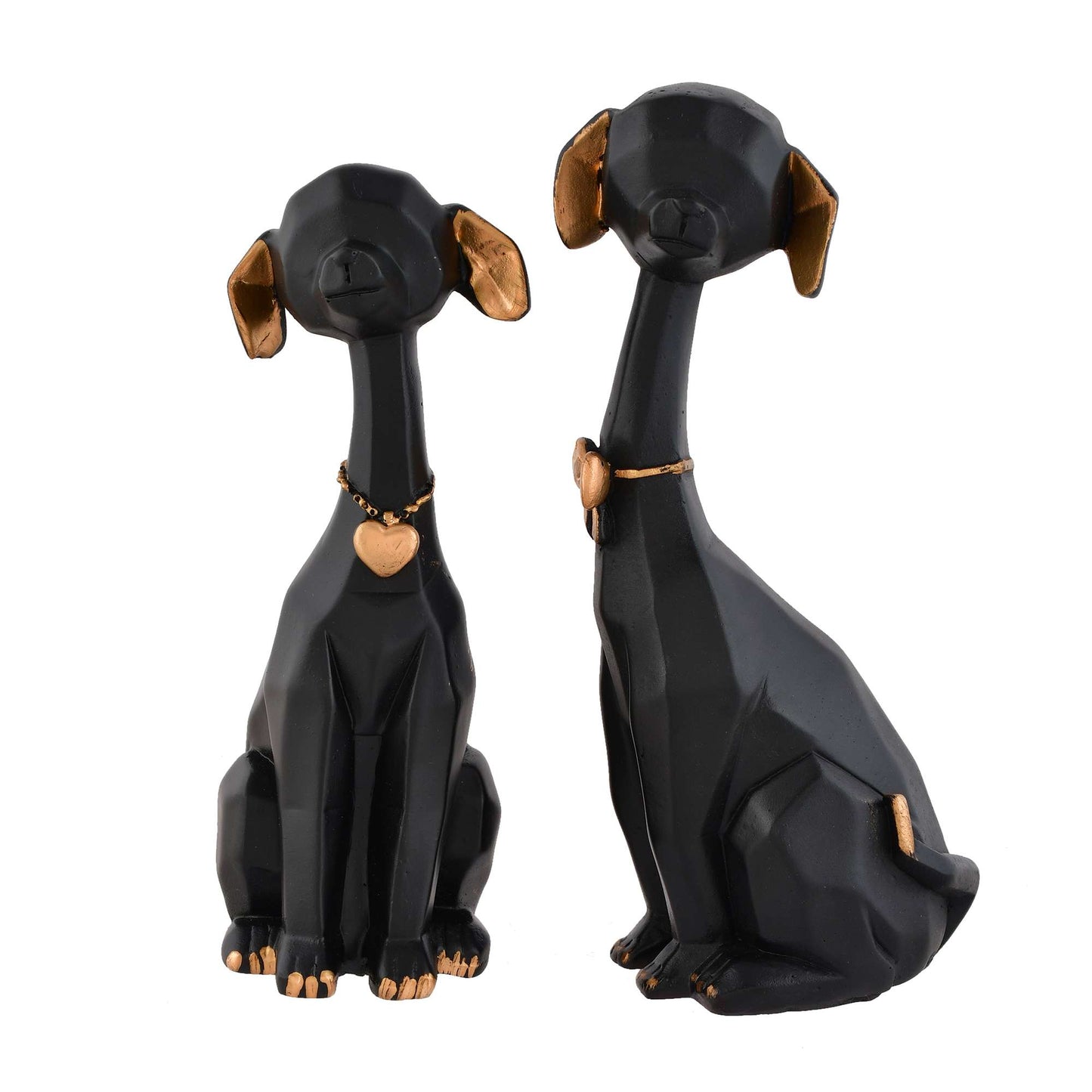 Adorable Dog Couple Figurine Set – Modern Minimalist Home Decor