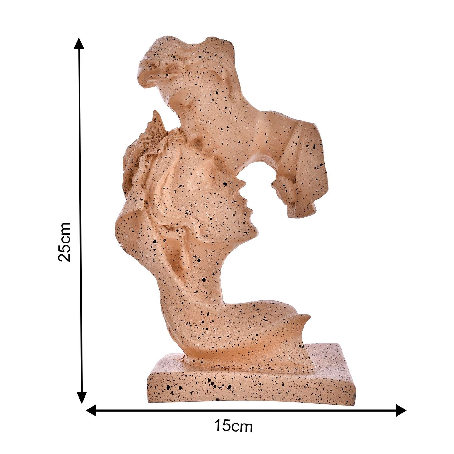 Abstract Romantic Couple Face Sculpture – Modern Art Home Decor