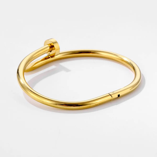 Classic Nail Anti Tarnish 18K Gold Plated Bracelet