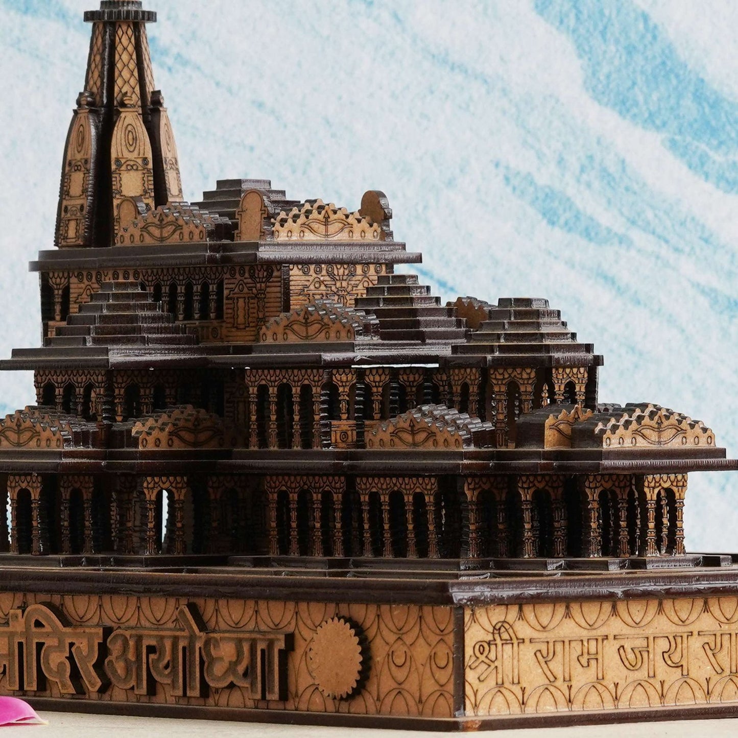 Handcrafted Ayodhya Ram Mandir Replica – Resin Temple Model for Home, Office, Mandir, Gifts & Housewarming Decoration