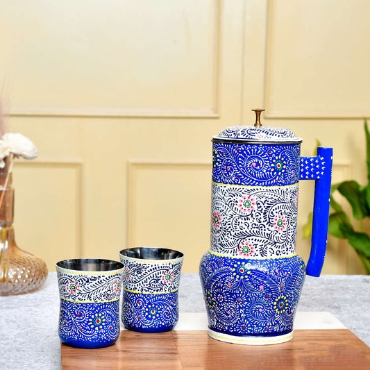 Artisan Aluminium Jug & glass set