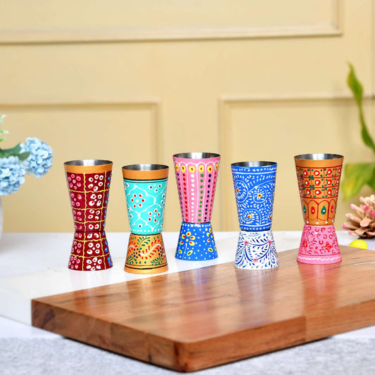 Traditional Multi Purpose Aluminium Glasses (Set of 5 Glasses)