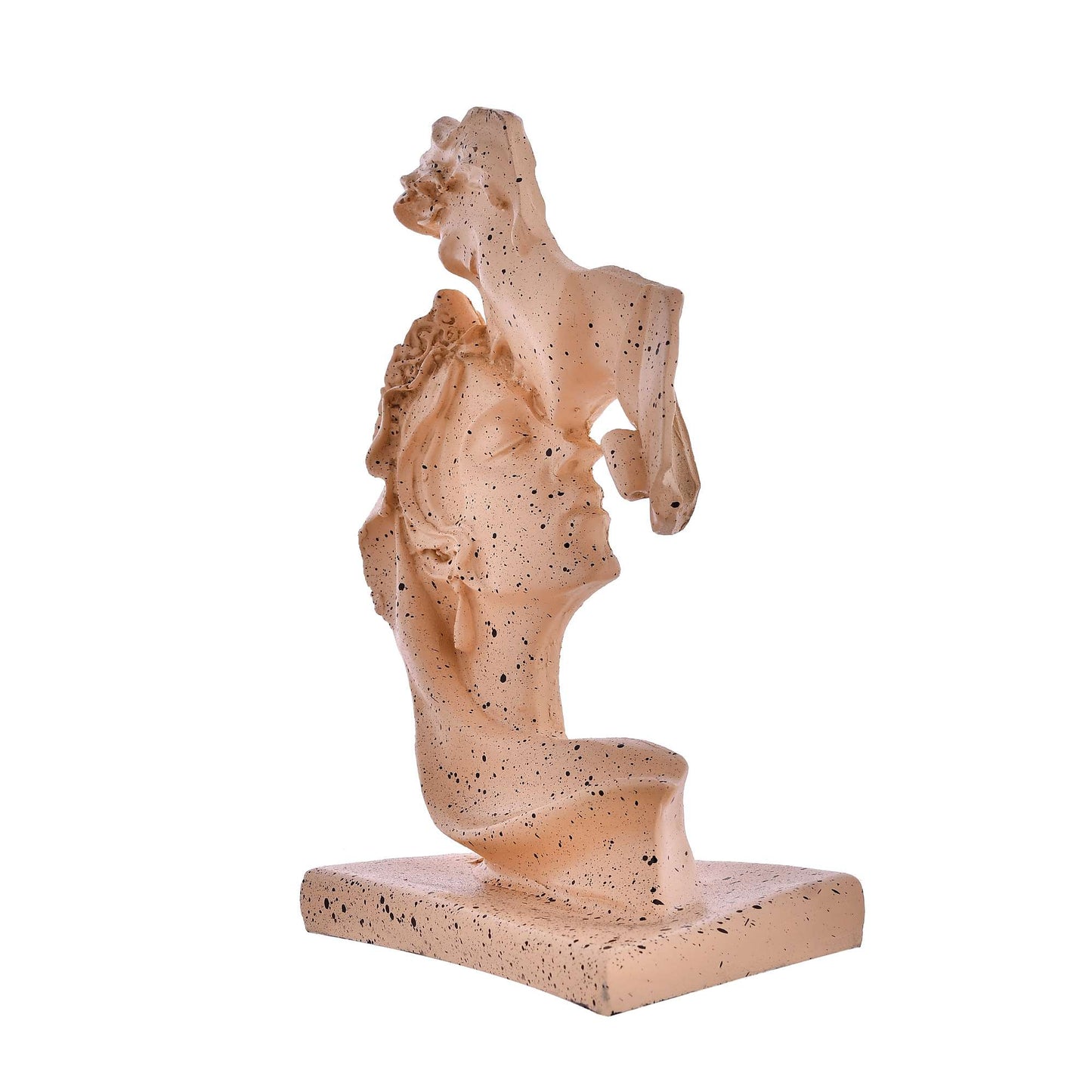 Abstract Romantic Couple Face Sculpture – Modern Art Home Decor