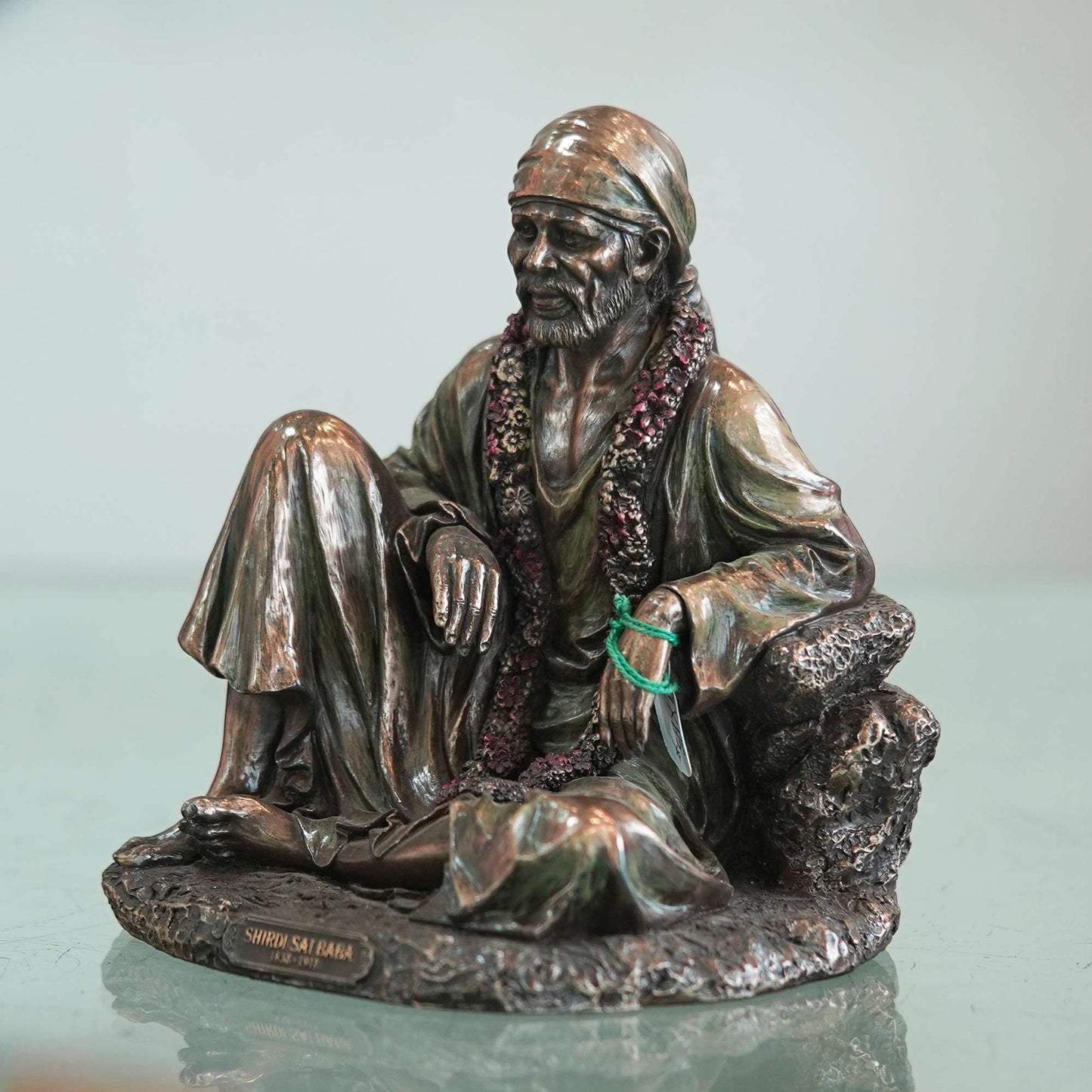 Sacred Bronze Sai Baba Idol – Traditional Handcrafted Statue for Home Temple & Spiritual Decor