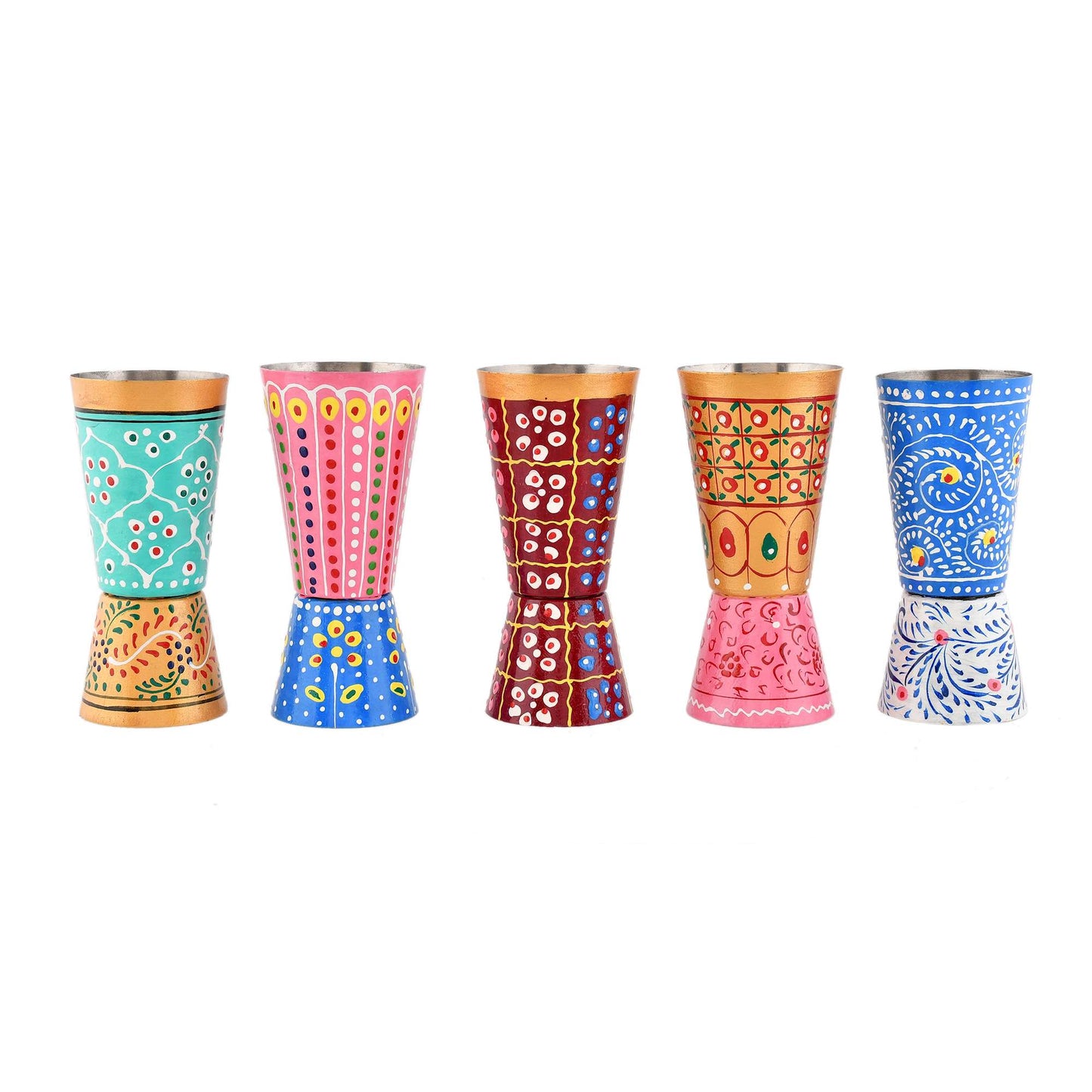 Traditional Multi Purpose Aluminium Glasses (Set of 5 Glasses)