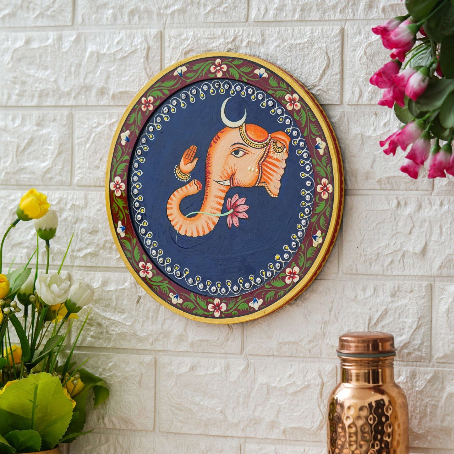 Handmade Pichwai Wall Painting – Creative & Positive Home Decor – Waterproof & Dust Resistant