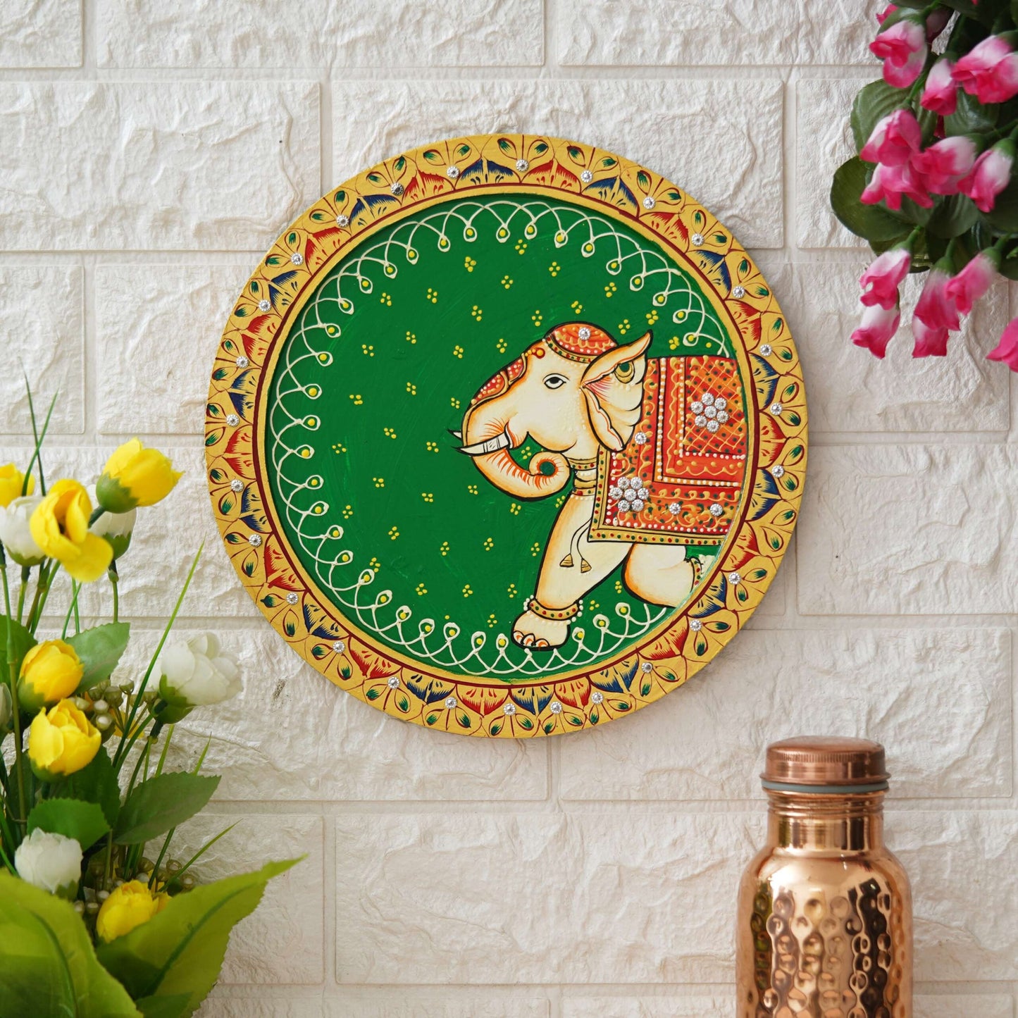 Handmade Pichwai Wall Painting – Creative & Positive Home Decor – Waterproof & Dust Resistant