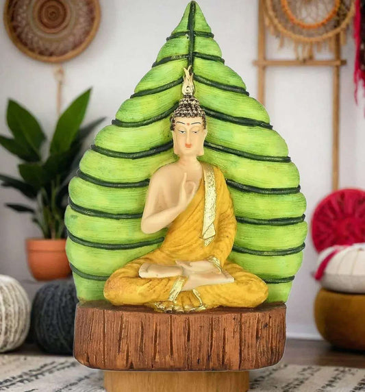 Buddha Under Bodhi Tree Statue – Handcrafted Meditation Decor for Home and Garden
