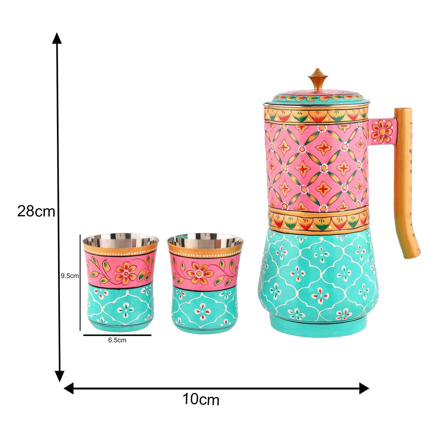 Artisan Aluminium Jug & glass set