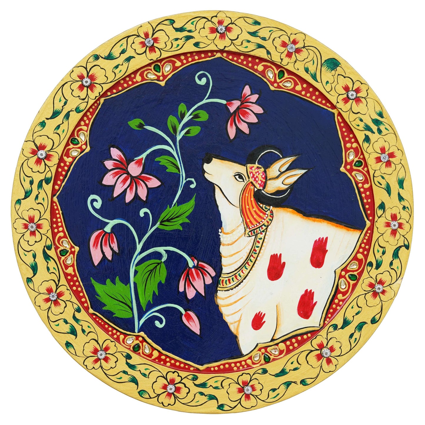 Handmade Pichwai Wall Painting – Creative & Positive Home Decor – Waterproof & Dust Resistant