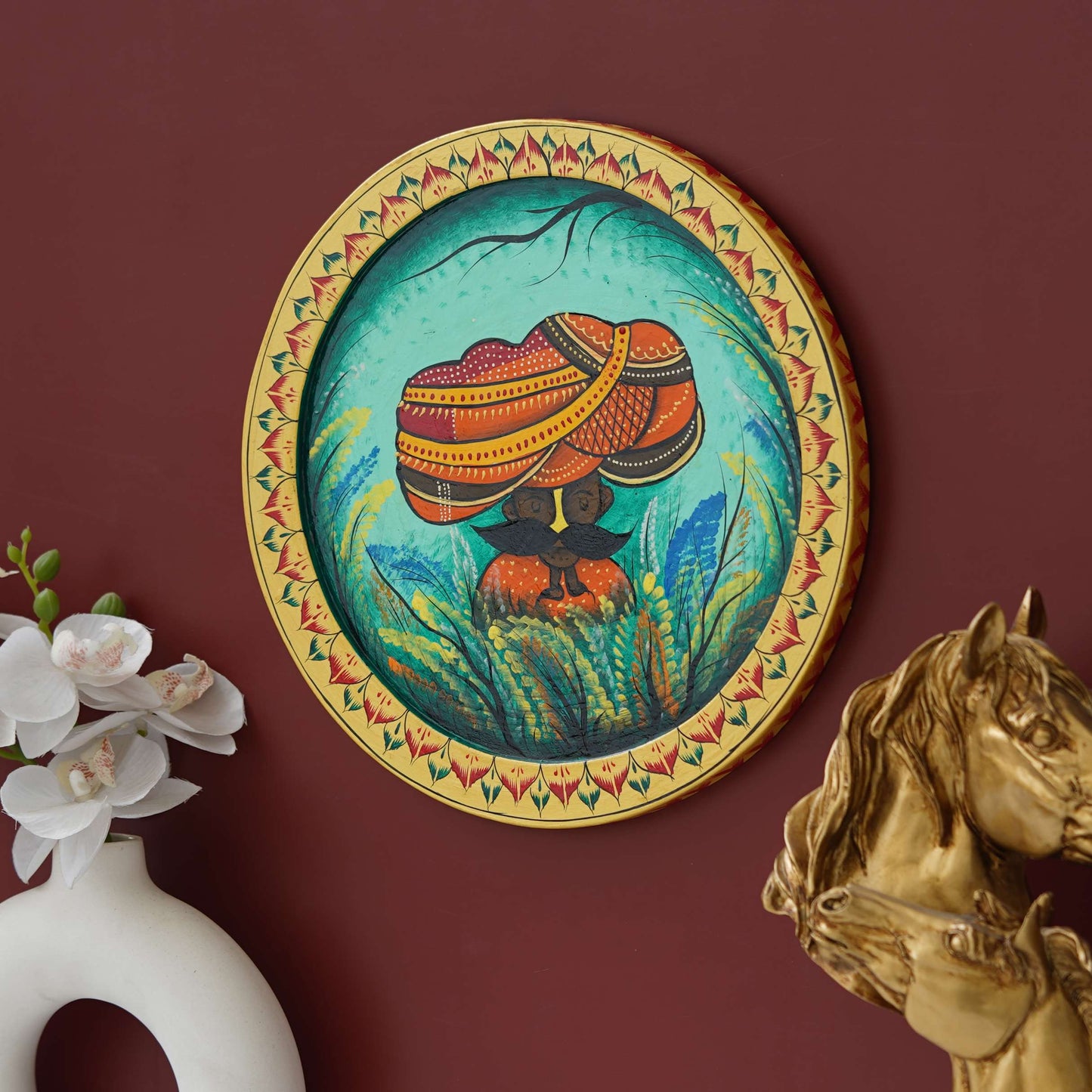 Handmade Pichwai Wall Painting – Creative & Positive Home Decor – Waterproof & Dust Resistant