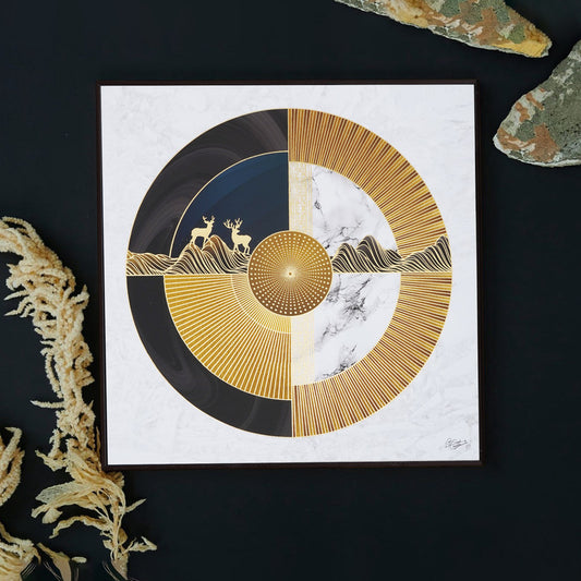 Golden Horizon – Artistic Modern Abstract Wall Art