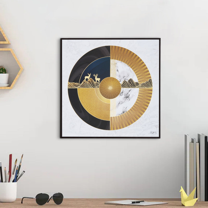 Golden Horizon – Artistic Modern Abstract Wall Art