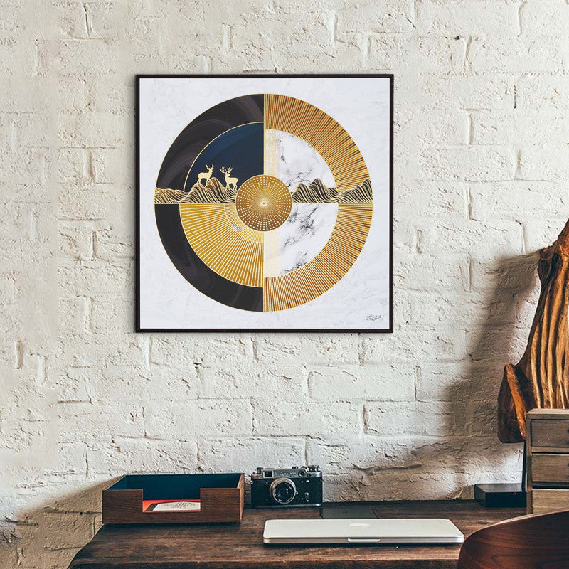 Golden Horizon – Artistic Modern Abstract Wall Art