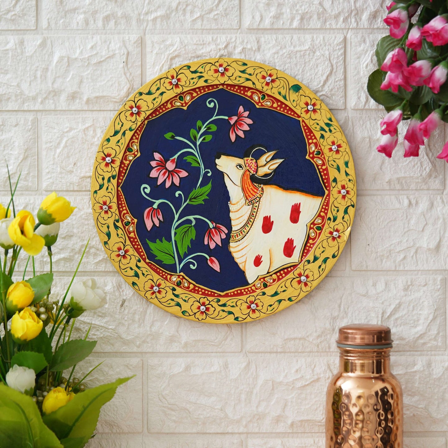 Handmade Pichwai Wall Painting – Creative & Positive Home Decor – Waterproof & Dust Resistant