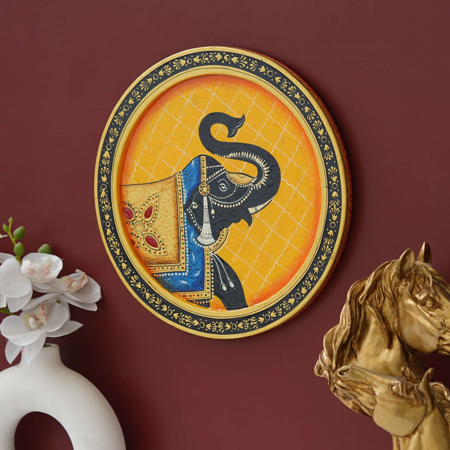 Handmade Pichwai Wall Painting – Creative & Positive Home Decor – Waterproof & Dust Resistant