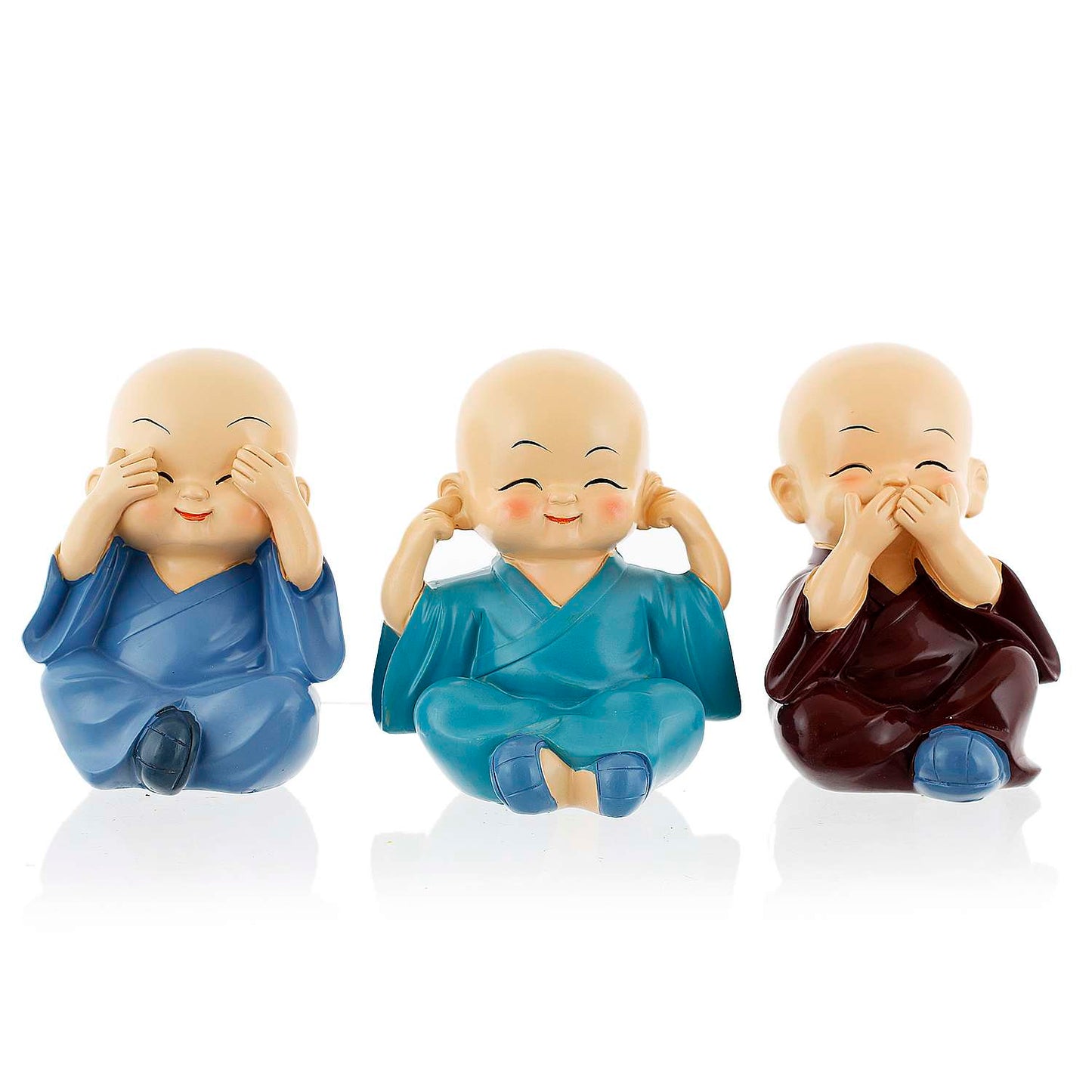 Hear No Evil, See No Evil, Speak No Evil – Mini Monk Figurine Set for Home Decor
