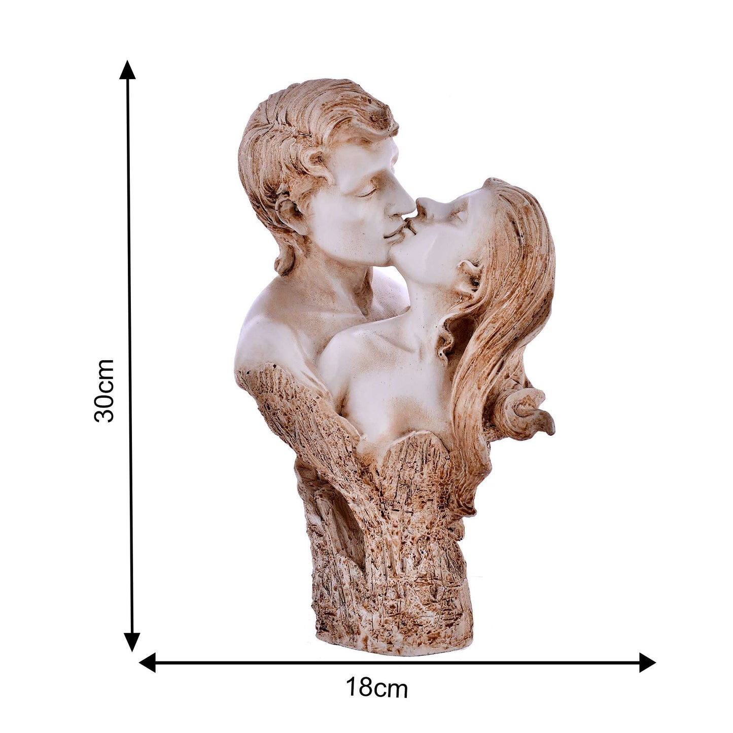 Romantic Couple Kiss Sculpture – Vintage-Style Love Statue for Home Decor