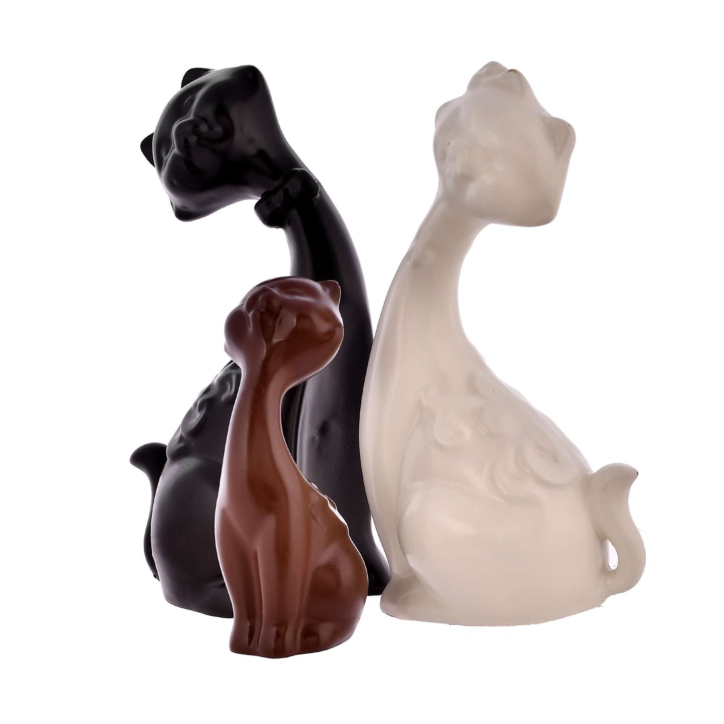 Exquisite Cat Family Figurine Set – Artistic Home Decor