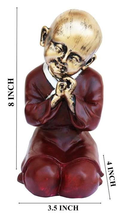 Meditating Monk Figurine – Handcrafted Serenity Statue for Home and Garden Deco