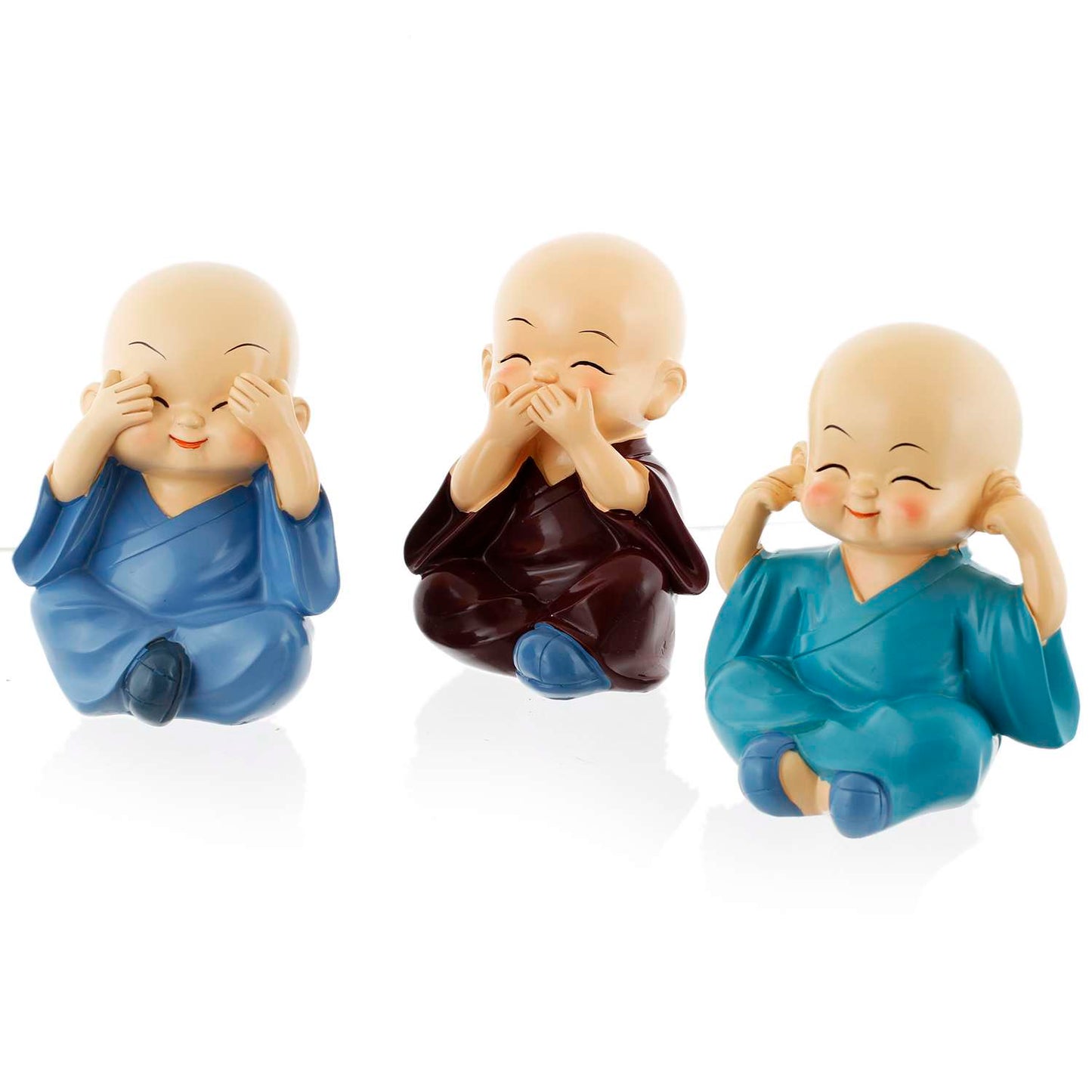Hear No Evil, See No Evil, Speak No Evil – Mini Monk Figurine Set for Home Decor