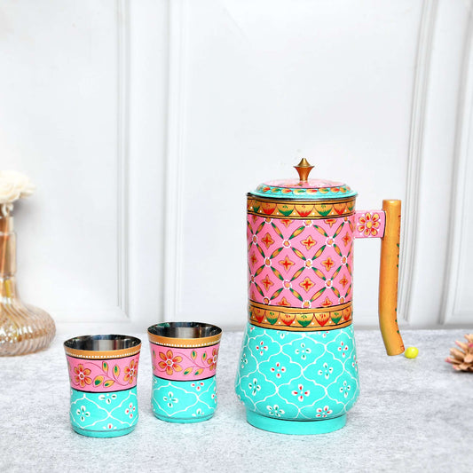 Artisan Aluminium Jug & glass set