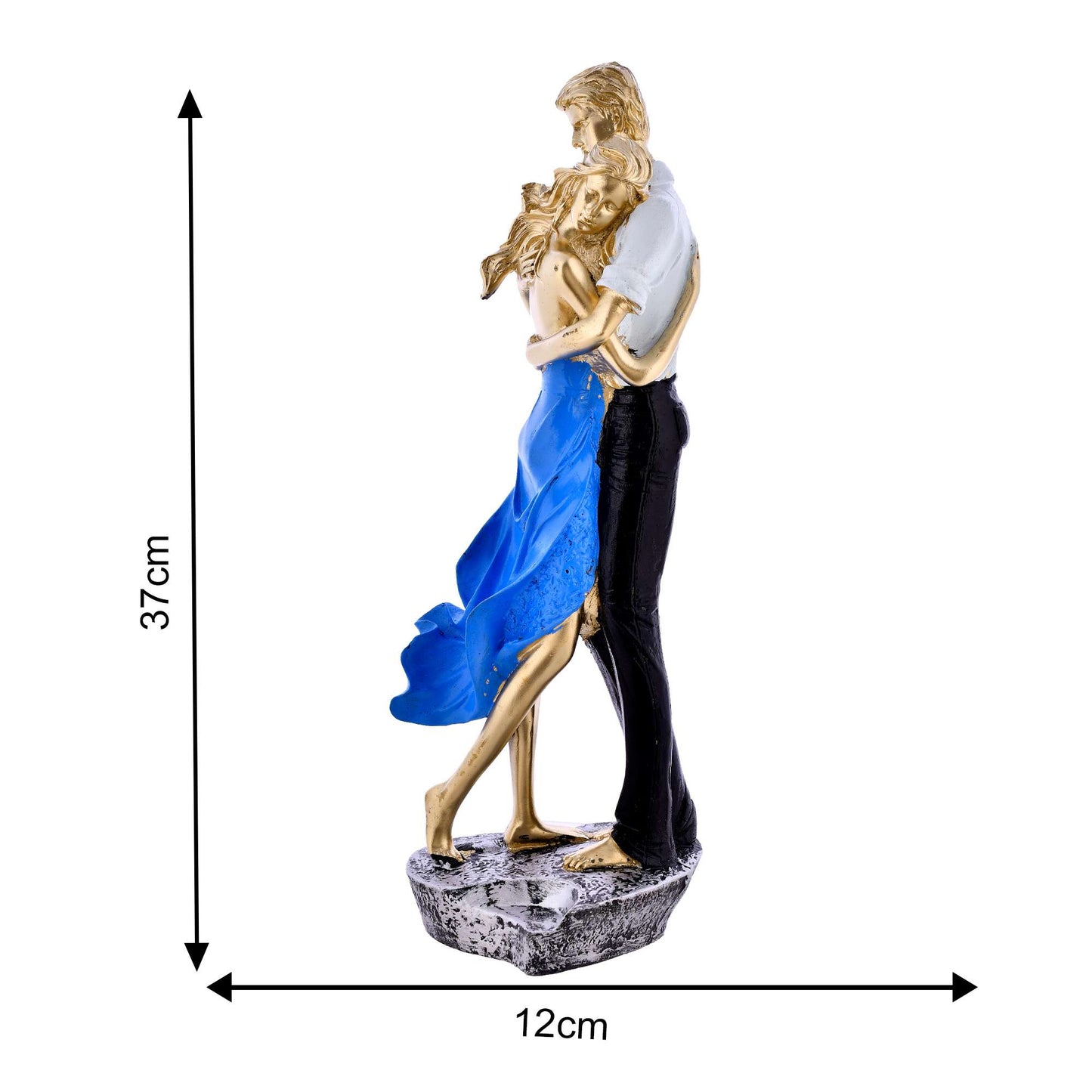 Romantic Couple Embrace Figurine – Modern Love Sculpture for Home Decor