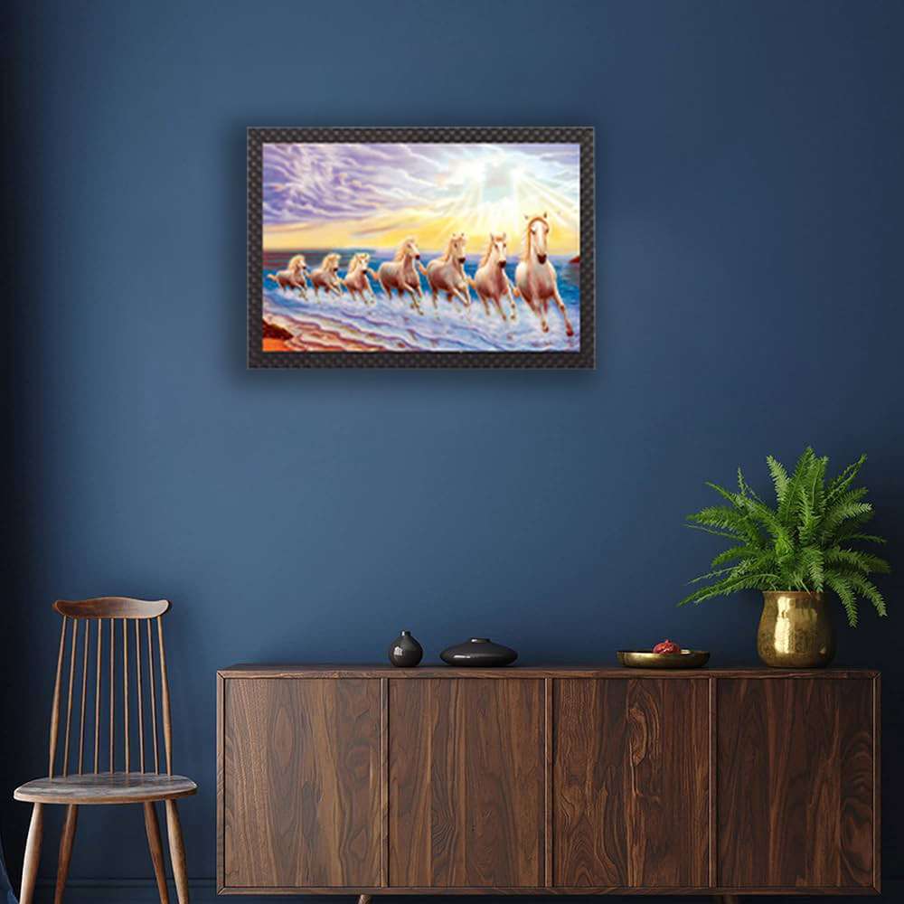 Sparkle Laminated Framed Wall Art – Abstract, Modern & Religious Themes – Water Splashproof & Ready to Hang