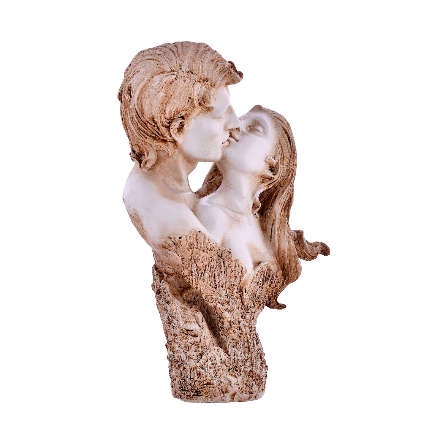 Romantic Couple Kiss Sculpture – Vintage-Style Love Statue for Home Decor