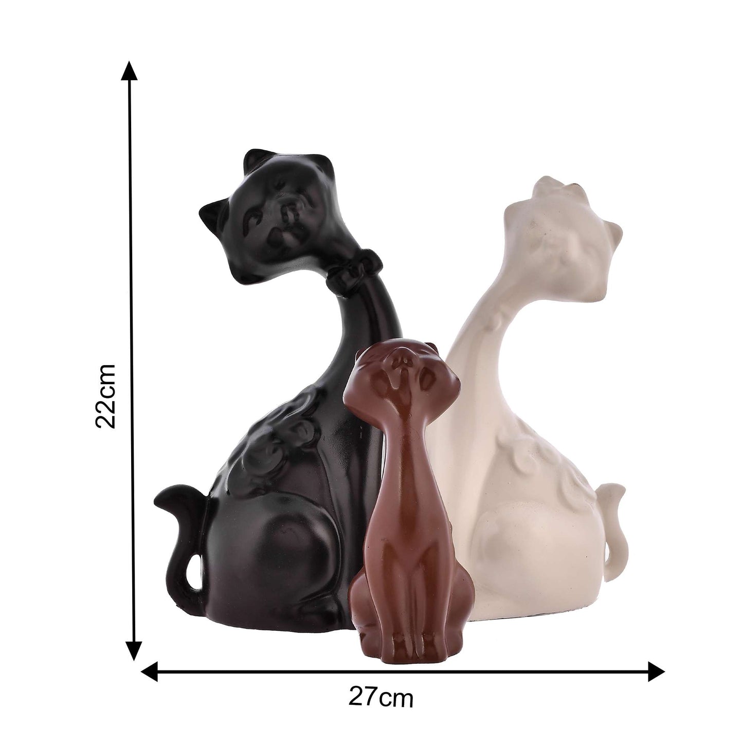 Exquisite Cat Family Figurine Set – Artistic Home Decor