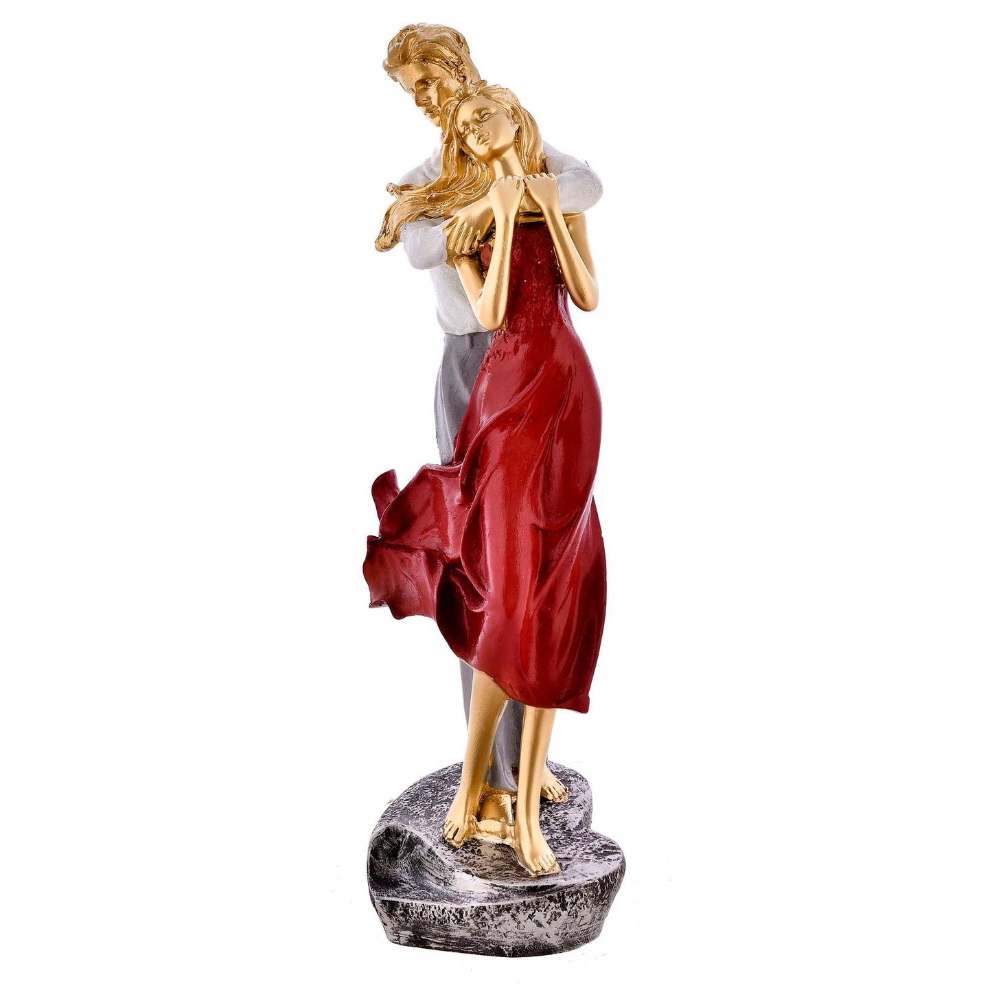 Romantic Couple Embrace Figurine – Modern Love Sculpture for Home Decor