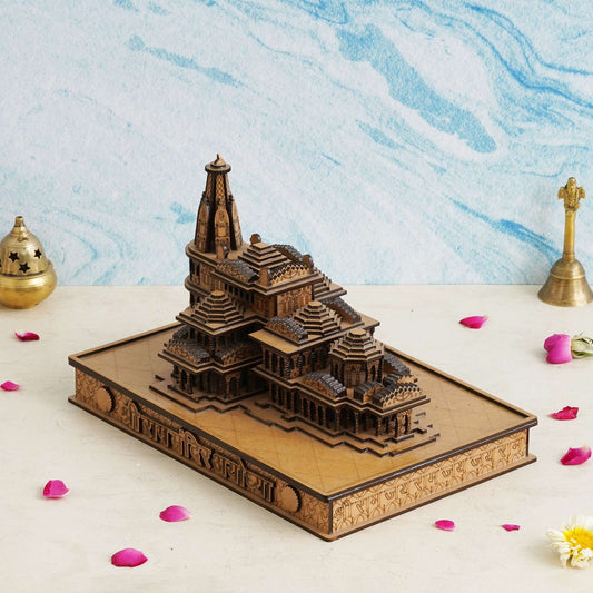 Handcrafted Ayodhya Ram Mandir Replica – Resin Temple Model for Home, Office, Mandir, Gifts & Housewarming Decoration