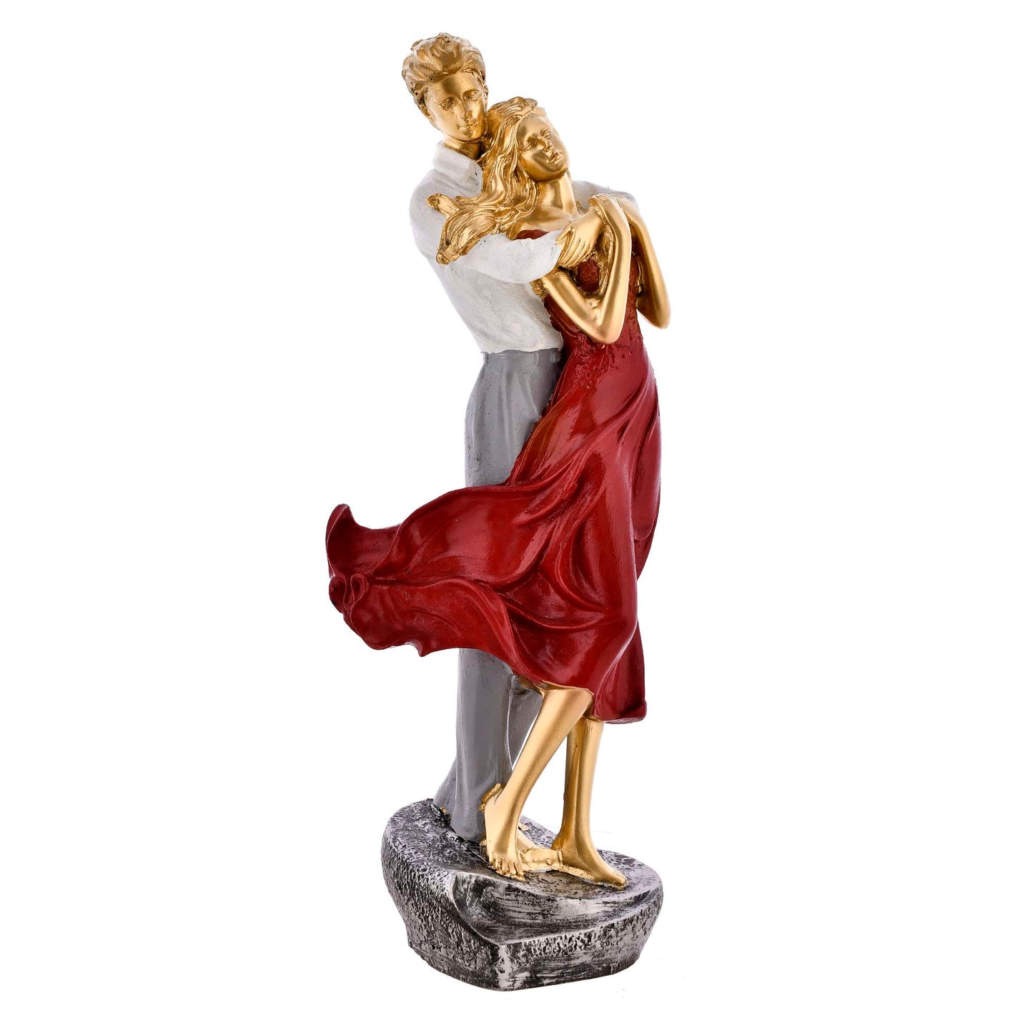 Romantic Couple Embrace Figurine – Modern Love Sculpture for Home Decor