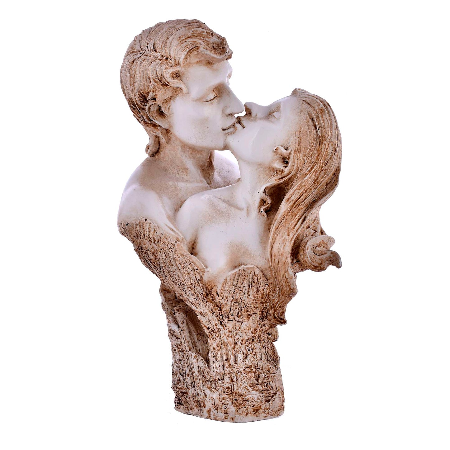 Romantic Couple Kiss Sculpture – Vintage-Style Love Statue for Home Decor