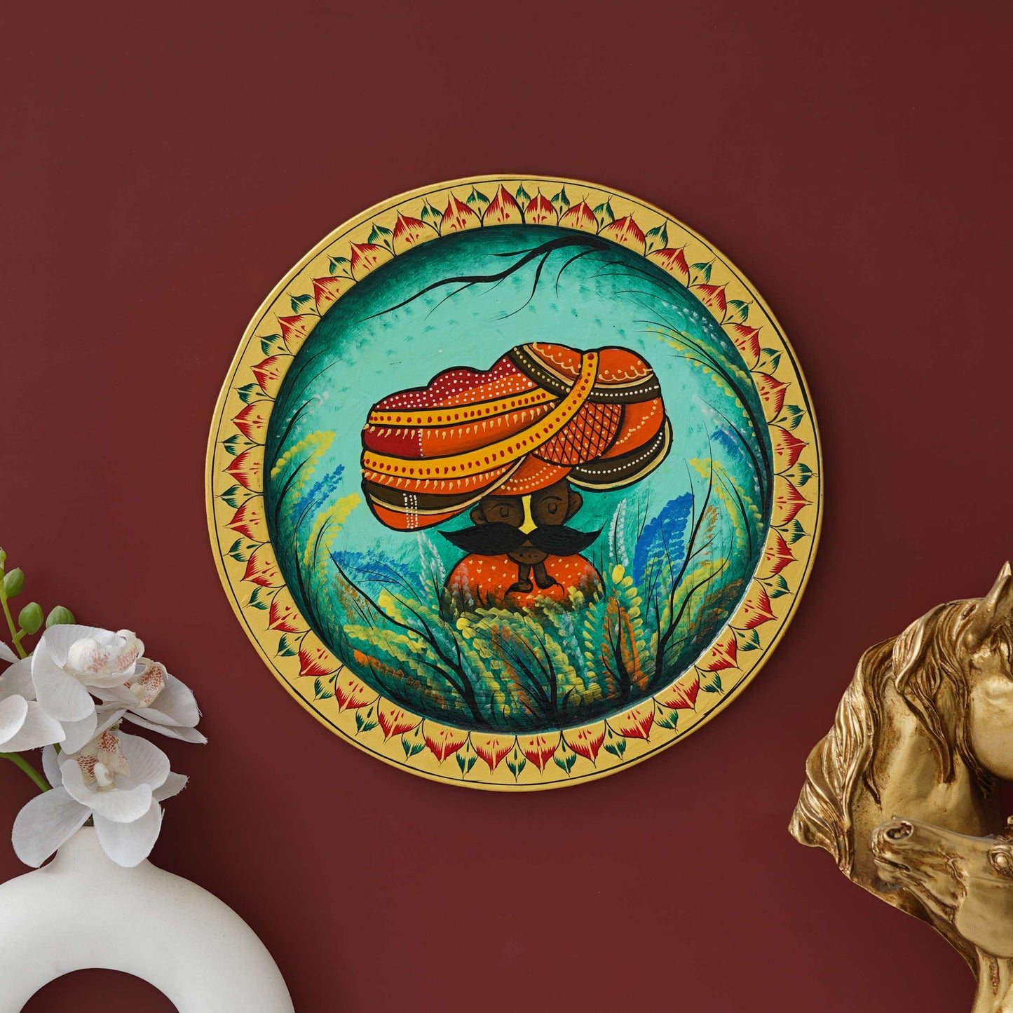Handmade Pichwai Wall Painting – Creative & Positive Home Decor – Waterproof & Dust Resistant