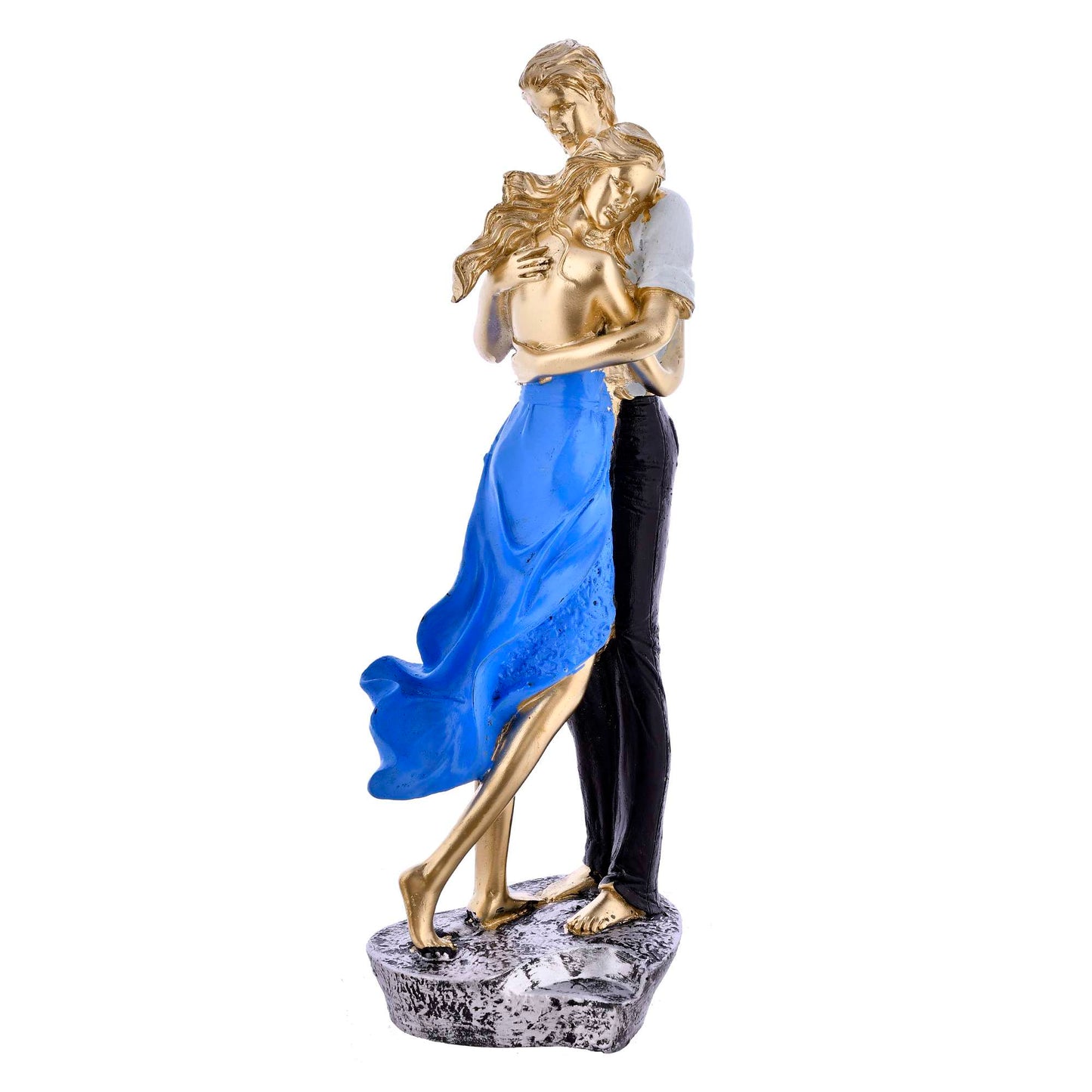 Romantic Couple Embrace Figurine – Modern Love Sculpture for Home Decor