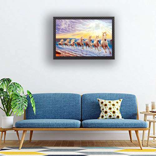 Sparkle Laminated Framed Wall Art – Abstract, Modern & Religious Themes – Water Splashproof & Ready to Hang