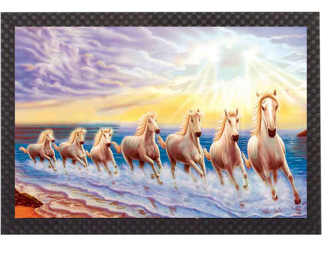 Sparkle Laminated Framed Wall Art – Abstract, Modern & Religious Themes – Water Splashproof & Ready to Hang