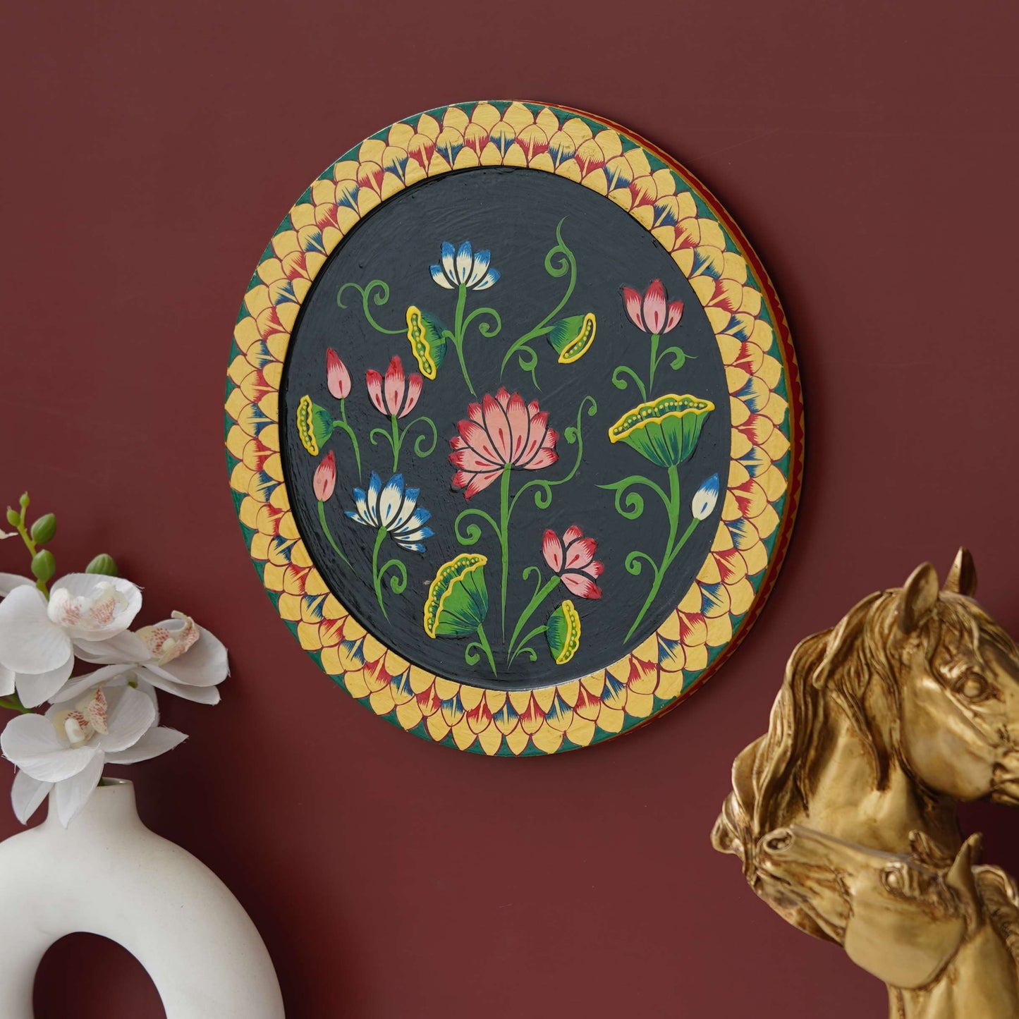 Handmade Pichwai Wall Painting – Creative & Positive Home Decor – Waterproof & Dust Resistant